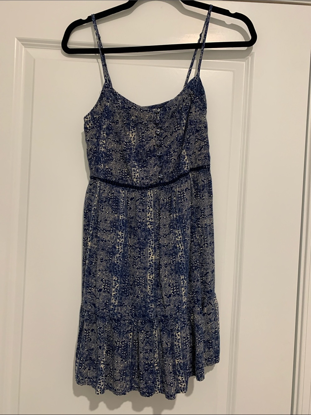 Blue Rain Blue Printed Spaghetti-Strap Mini Dress